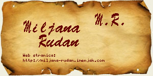 Miljana Rudan vizit kartica